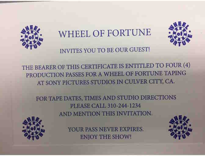 Wheel of Fortune - 4 Production Passes for Live Taping and Collectibles