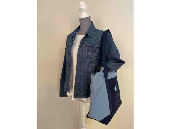 Serious Stitching - Lined Canvas Tote with Snowflake