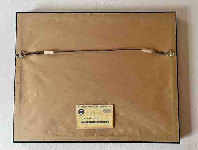 Autographed framed photo of Y.A. Tittle