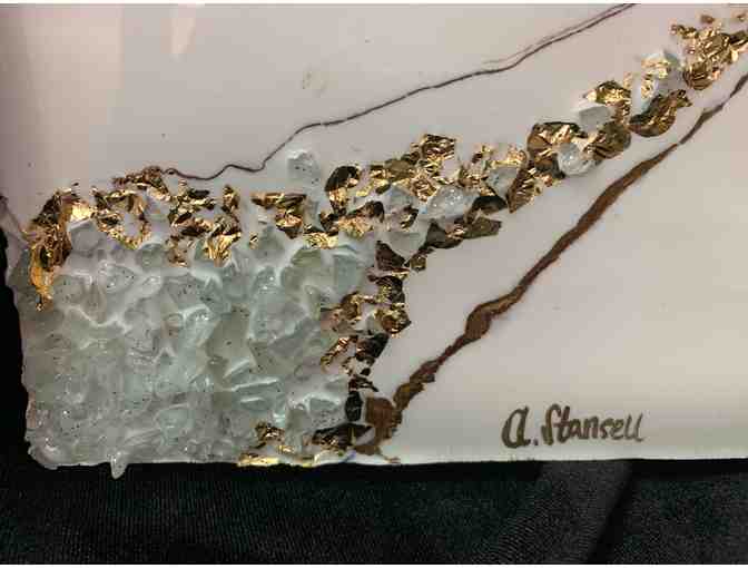 Geode mixed media painting