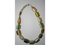 Glass and Sterling Necklace Designed by Shirley Weiss