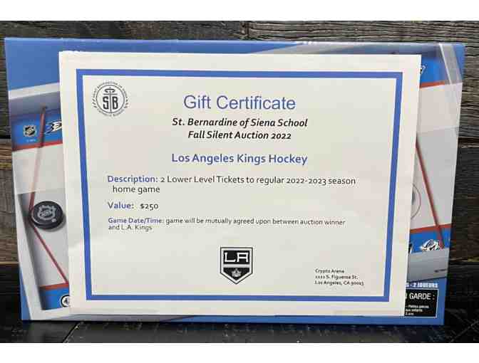 2 Tickets to Los Angeles Kings Hockey Game