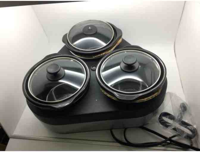 Granite Triple Slow Cooker with Removeable Stoneware