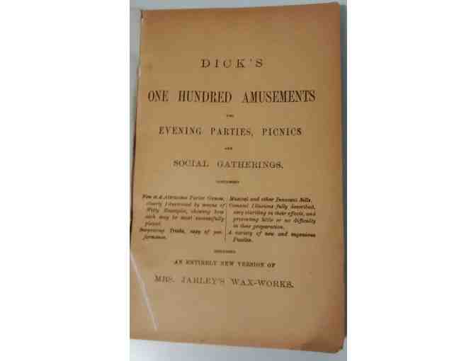 Dick's 100 Amusements for Evening Parties - 1873 edition