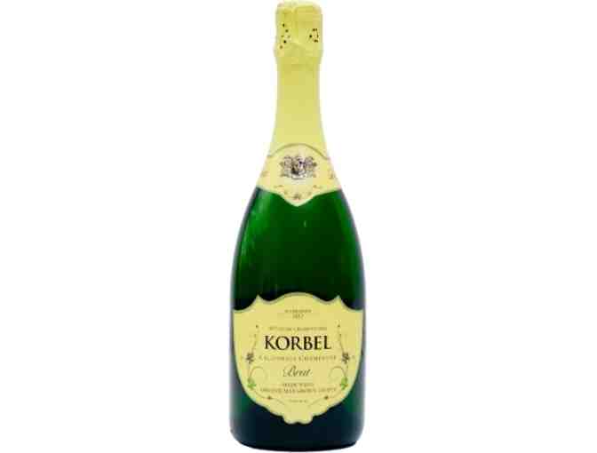 Korbel Organic Champagne Brut Lot #1 (3 Bottles)- w/ Tea Towel