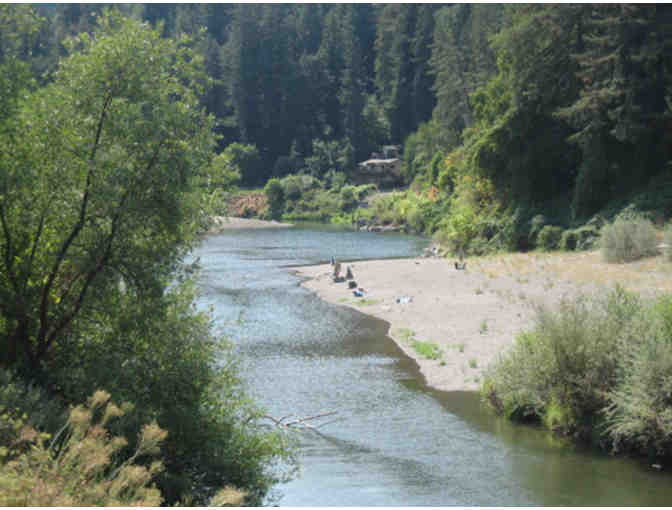A Burke's Canoe adventure for Two Canoes (up to 8 people) on the lower Russian River