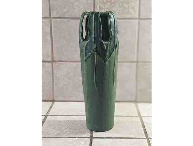 Tall and beautiful green vase by Kevin Hicks