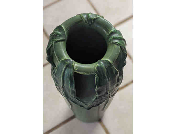 Tall and beautiful green vase by Kevin Hicks