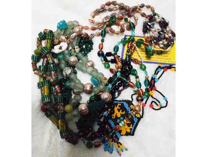Large lot of 7 Eclectic Necklaces