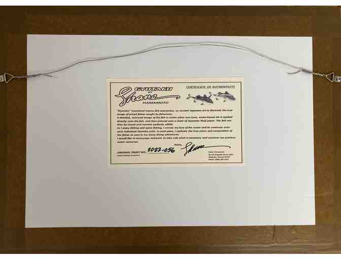 Moi in Koa Frame - ALL HI Gyotaku by Shane Hamamoto