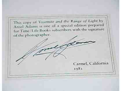 Ansel Adams Autographed Photo Book