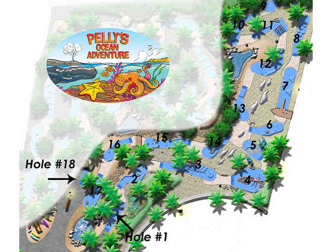 2 rounds of golf at Pelly's Mini Golf