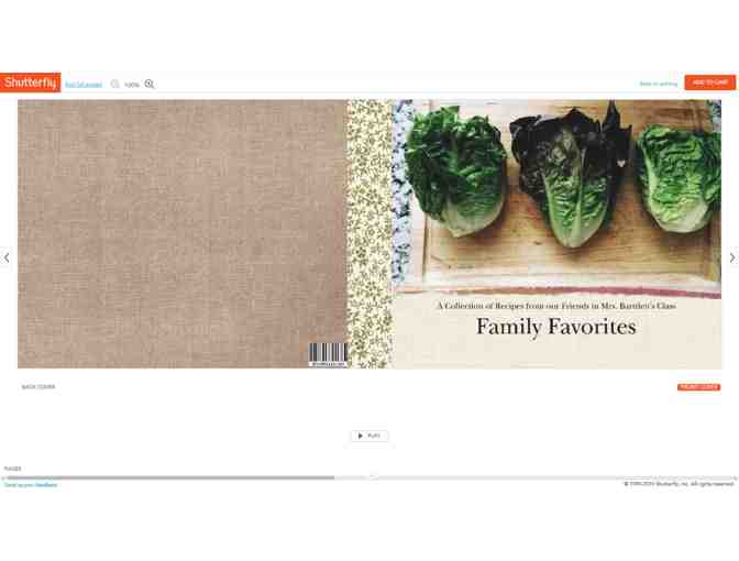 Mrs. Bartlett's First Grade: Cookbook