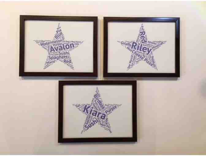 Mrs. Wilson's Fourth Grade: Personalized Word Stars