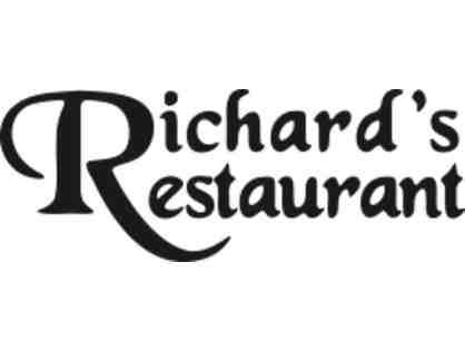 $50 to spend at Richard's Restaurant, includes a T-shirt in your choice of size (2 of 2)