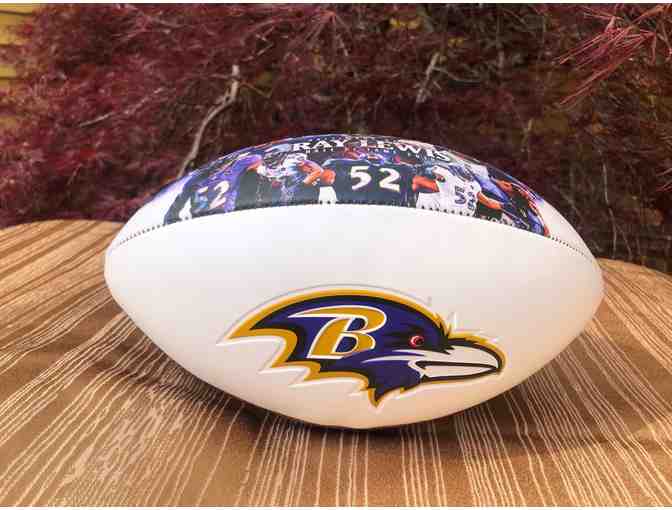 Ray Lewis Football with print signature
