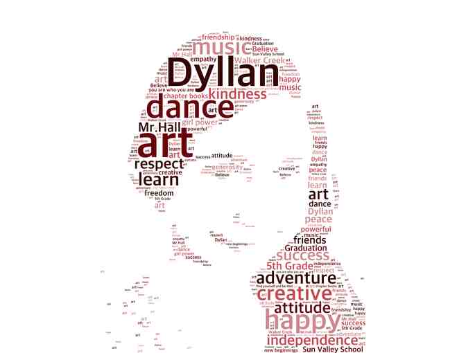 Mr Hall's Classroom Project - Word Cloud Portrait