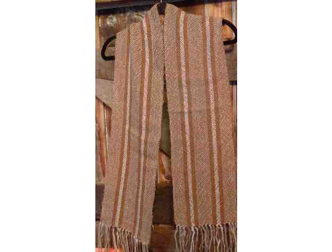 Scarf - Handwoven, 100% suri alpaca (fawn, beige, tweed)