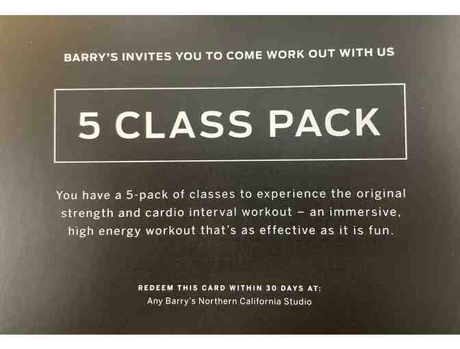 5 class pass to Barry's Bootcamp