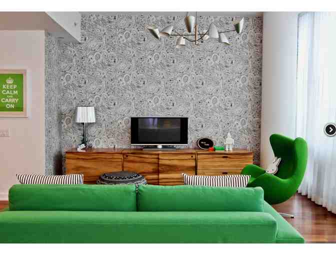 Accent Wall Paper Installation by 3 Fingers Painting Inc.