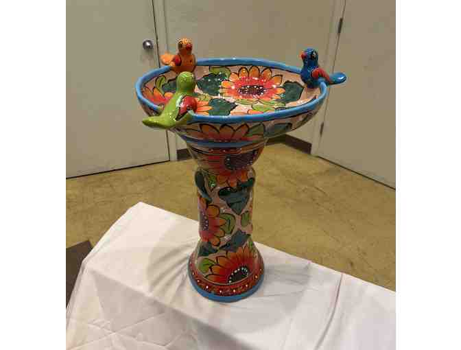 Talavera bird bath - Photo 1