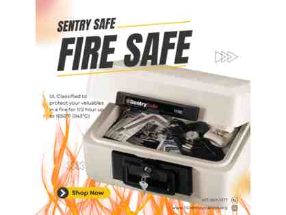 SentrySafe 1150 1/2 Hour FIRE-Safe Chest, 0.30 Cubic Feet, Dove Gray