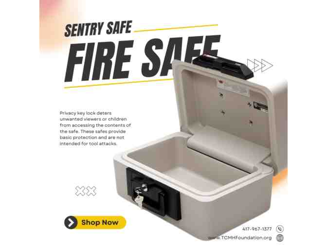 SentrySafe 1150 1/2 Hour FIRE-Safe Chest, 0.30 Cubic Feet, Dove Gray - Photo 2