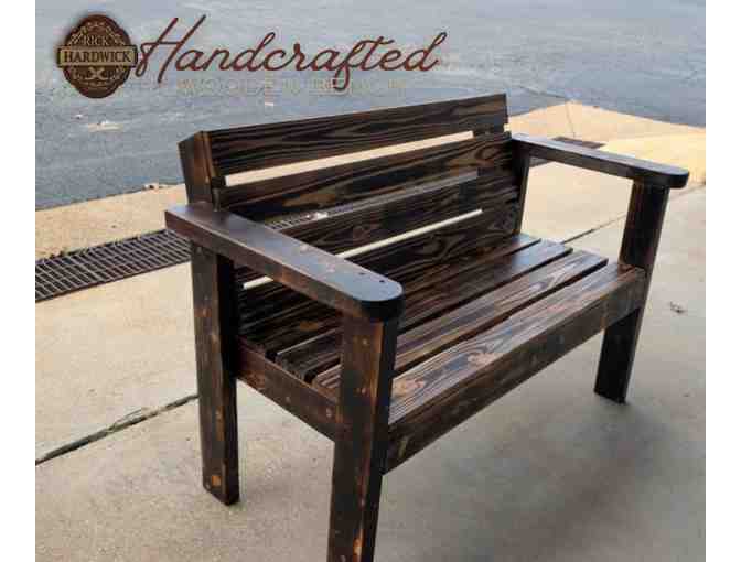 Unique Handcrafted Wooden Bench - Local Craftsman Rick Hardwick - Photo 2