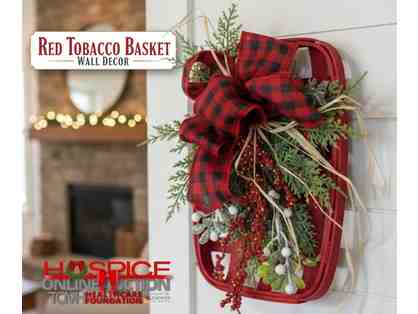 Charming Red Tobacco Basket Wall Decor