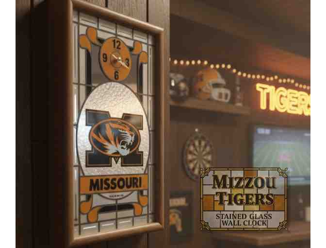 Mizzou Tigers Stained Glass Wall Clock - Photo 1