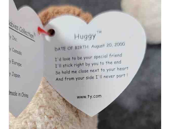 Ty Beanie Buddy and Two Babies - Huggy The Bear