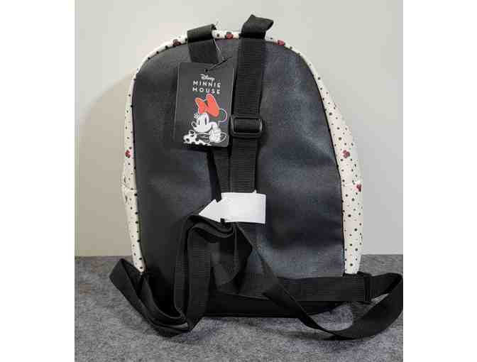 Disney Minnie Mouse Mini Backpack - Bioworld- Black & White Red Bow - NWT