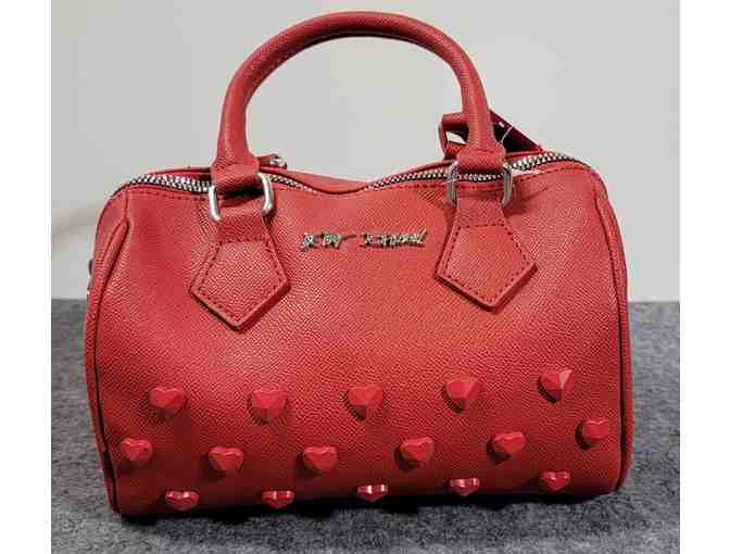 Betsey Johnson crossbody bag with red heart studs - NWT