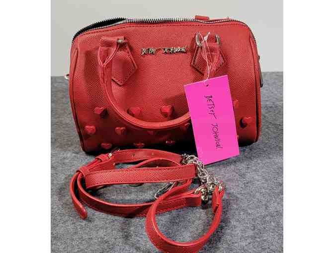 Betsey Johnson crossbody bag with red heart studs - NWT