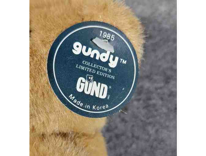 Gund Collectors Classic Brown Teddy Bear Plush 6' Jointed Vintage 1985 with tags