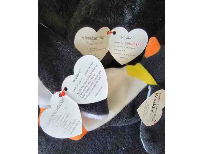 Ty Beanie Waddle The Penguins Buddy, Baby, Teenie Baby