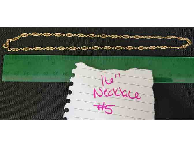 Vintage 90s gold plated French Filigree Necklace 16 inches