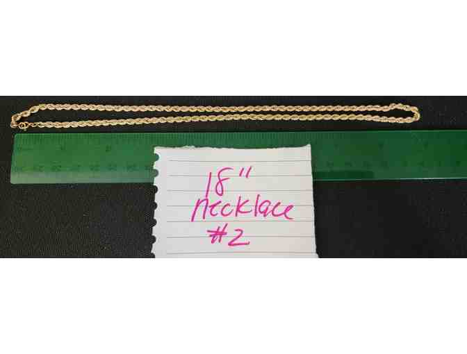 Vintage 90s gold plated rope chain necklace 18 inch