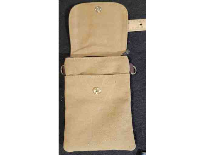 Embroidered Canvas Crossbody Bag 4.5" across - Photo 2