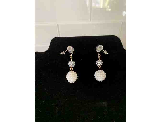 Elegant Faux Pearl and Bead Necklace and Earring Set