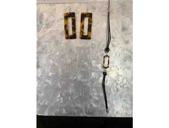 Tortoise Shell Bracelet and Earring Set