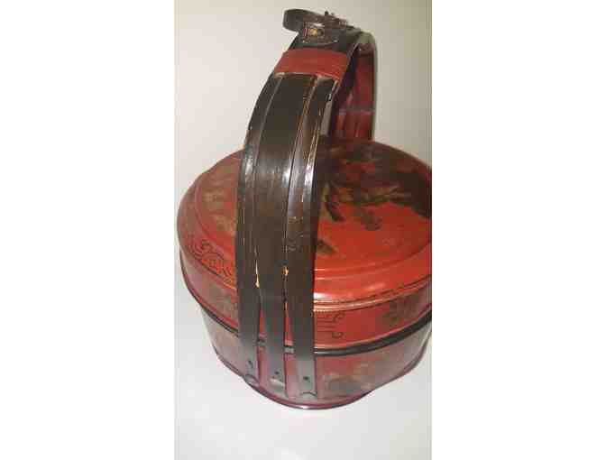 Vintage Chinese Lacquered Wedding Basket