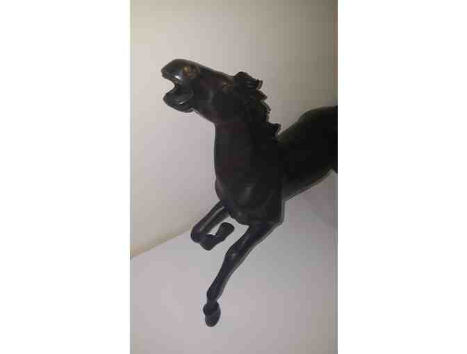 Handmade Bronze Rearing Horse, lost wax cast method