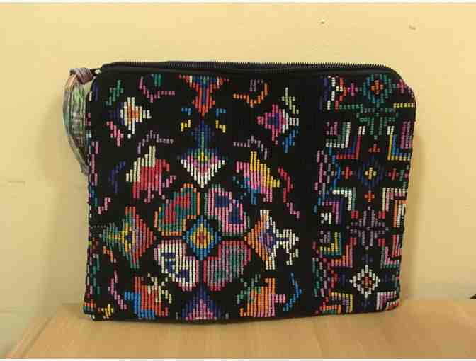 Suede and Hand-woven Bag - SILENT AUCTION