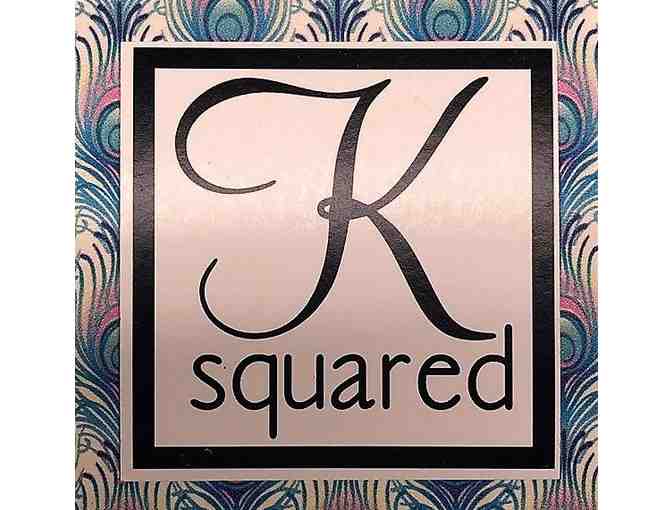 K Squared Leather Earrings and Hair Bow