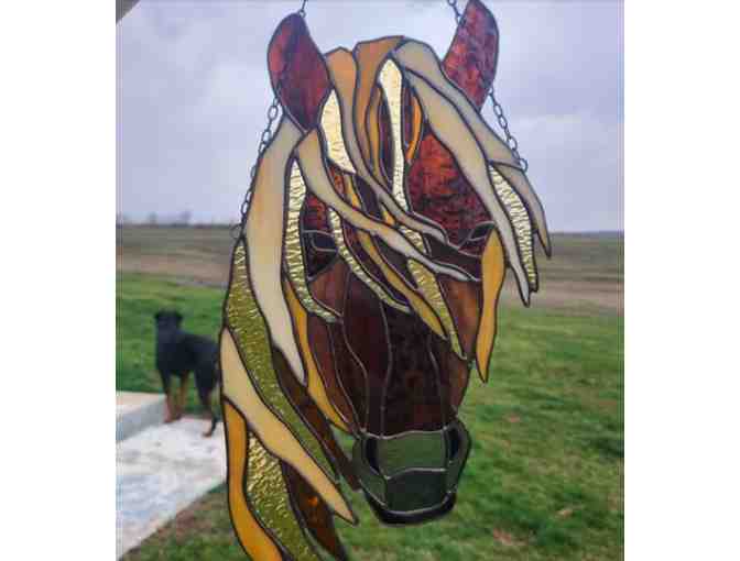 Stained Glass Horse Head by MJ Lauder Stained Glass