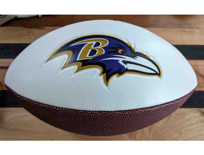 Baltimore Ravens Ray Lewis Football with printed signature