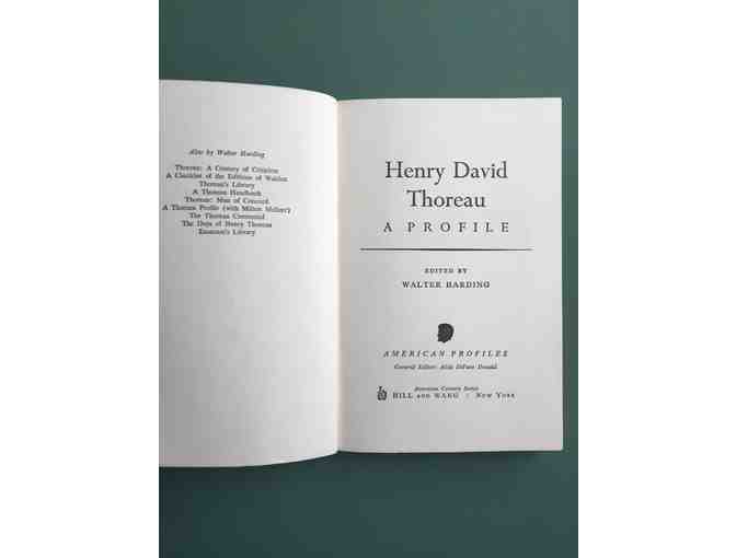 1971 - Ed. by Walter Harding 'Henry David Thoreau: A Profile'