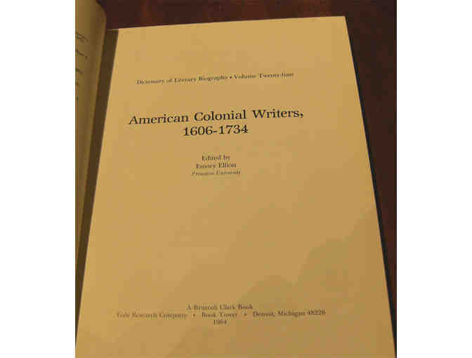 American Colonial Writers, 1606-1734 (DLB 24) (1984)