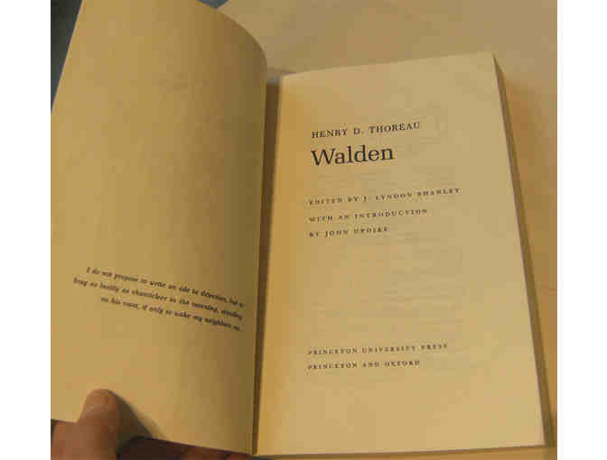 Walden, by Henry David Thoreau - Princeton edition paperback, John Updike introduction